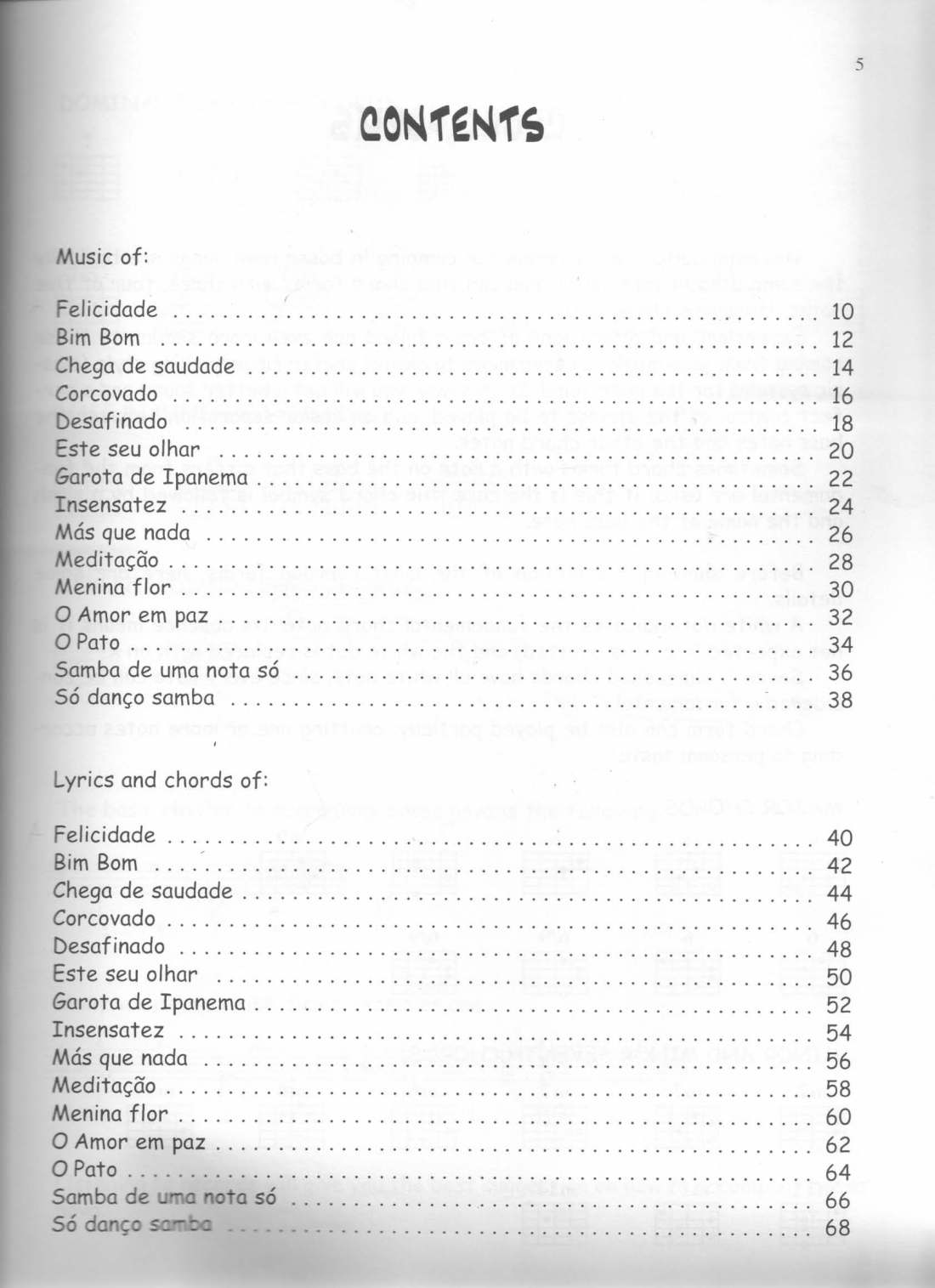 Bossa Nova Std Indice