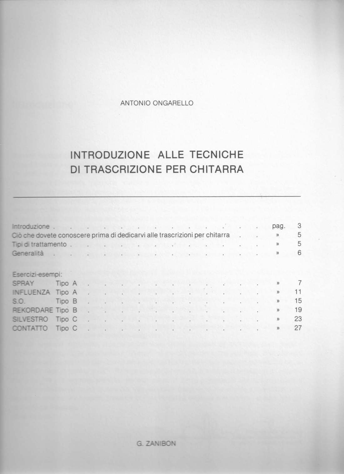Introduzione alle Tecniche di trascrizione Indice