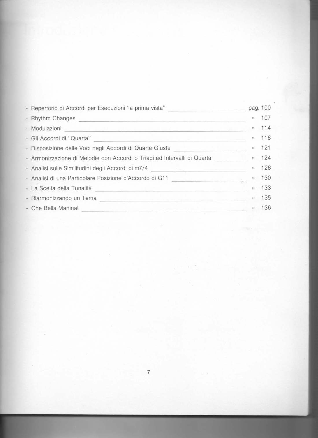 Quaderno di chitarra jazz Indice 2