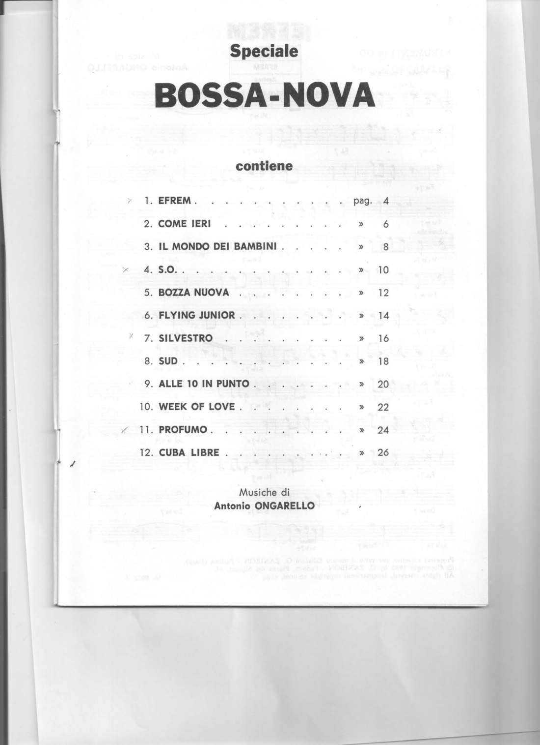Speciale Bossa Nova Indice
