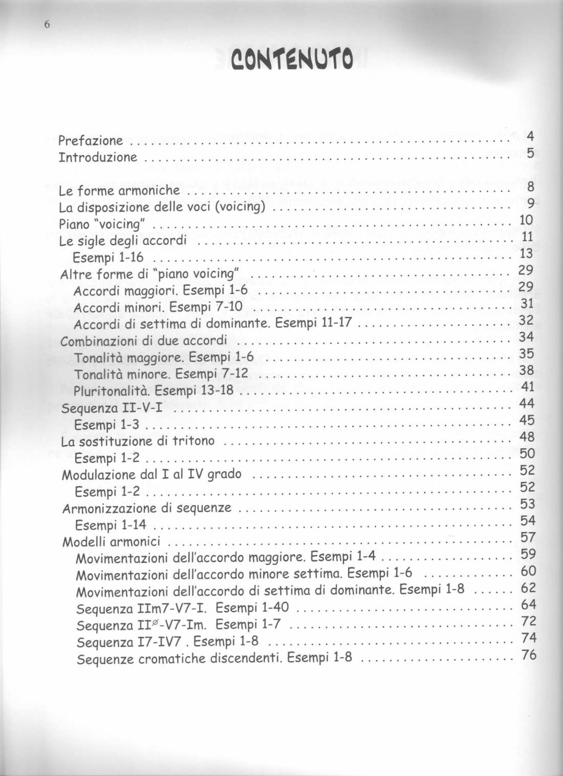 Studi e modelli armonici Indice 1